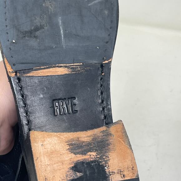 Frye Vicky Black Leather harness Boots Sz 9 - Picture 5 of 6